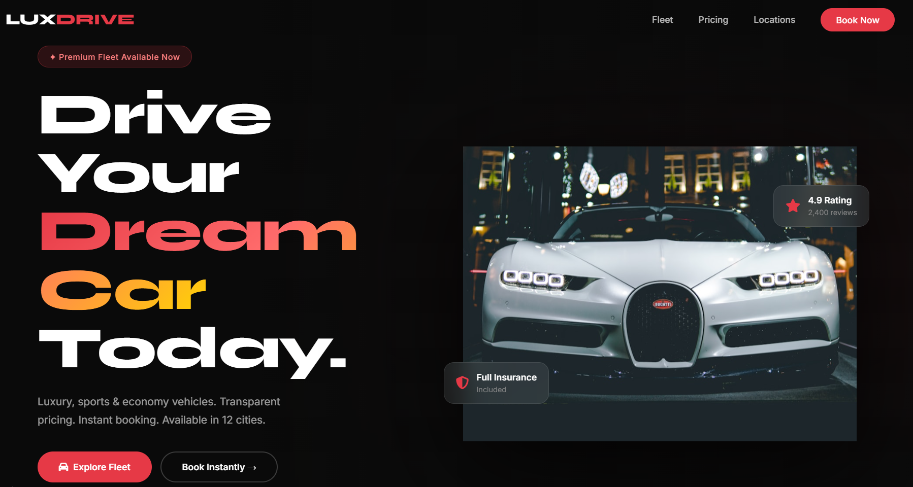 LuxDrive Rental demo preview