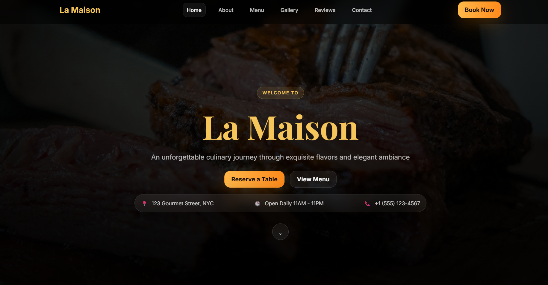 La Maison Restaurant demo preview